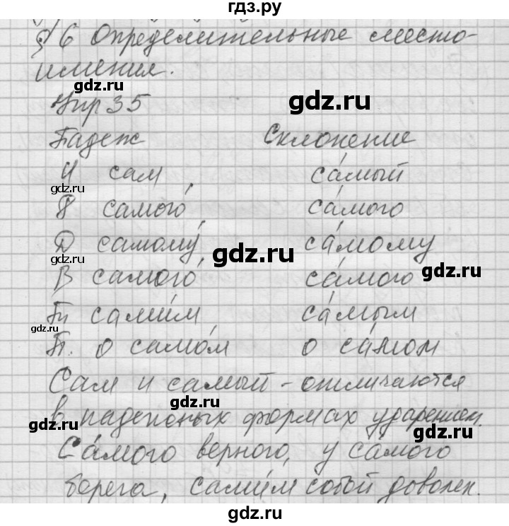 ГДЗ по русскому языку 6 класс Быстрова   часть 2 / упражнение - 35, Решебник №2 к учебнику 2014