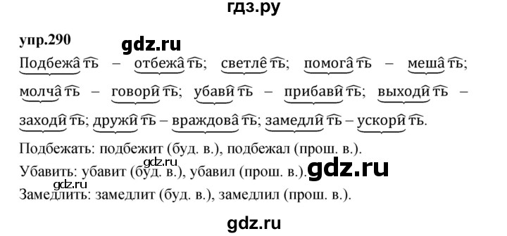 ГДЗ по русскому языку 4 класс Нечаева упражнение - 290, Решебник 2023