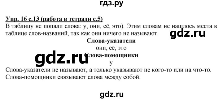 ГДЗ по русскому языку 1 класс Соловейчик упражнение - 16, Решебник №1 2014