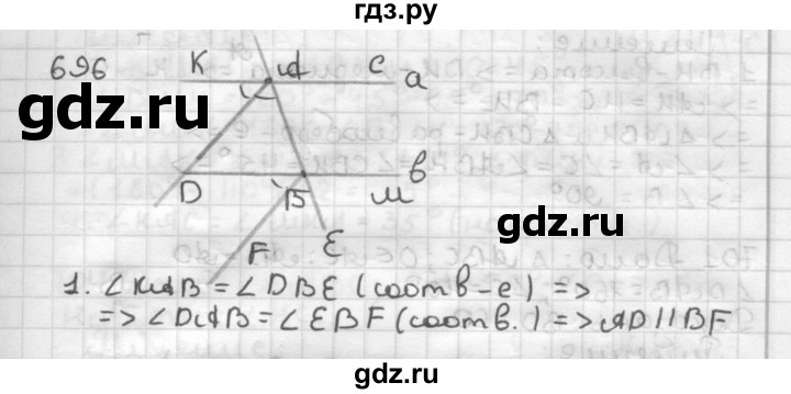 ГДЗ по геометрии 7 класс Мерзляк  Базовый уровень задача - 696, Решебник к учебнику 2017