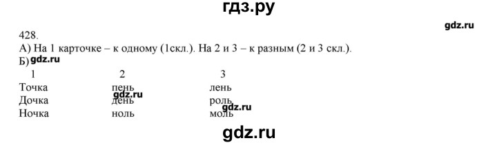 ГДЗ по русскому языку 3 класс Нечаева   упражнение - 428, Решебник