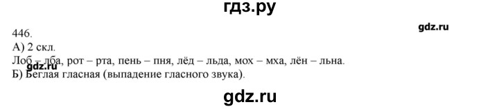 ГДЗ по русскому языку 3 класс Нечаева   упражнение - 446, Решебник