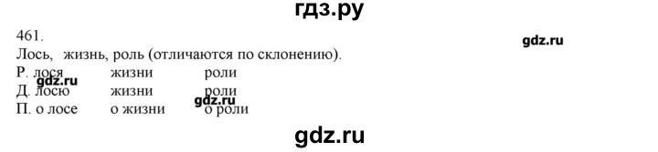 ГДЗ по русскому языку 3 класс Нечаева   упражнение - 461, Решебник