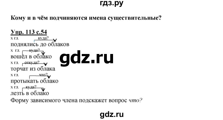 ГДЗ по русскому языку 4 класс Соловейчик упражнение - 113, Решебник 2016