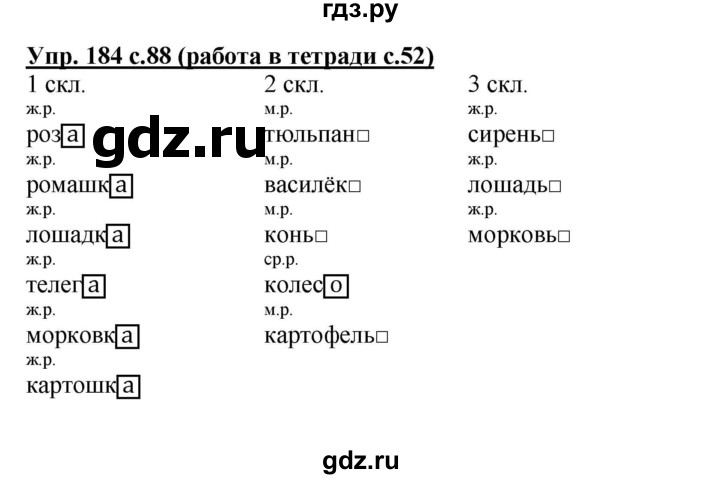 ГДЗ по русскому языку 4 класс Соловейчик упражнение - 184, Решебник 2016