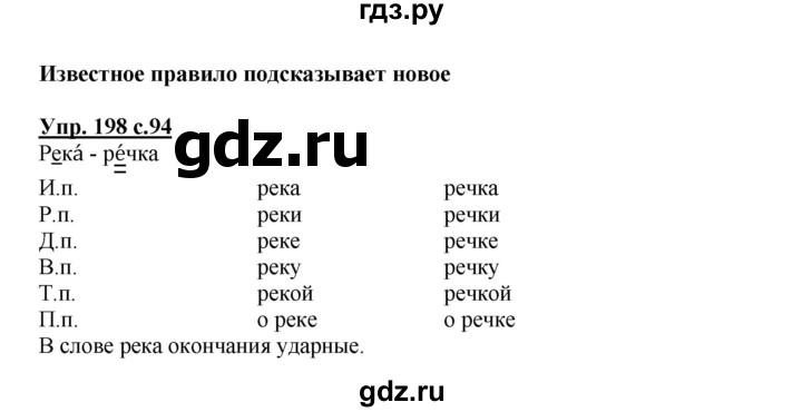 ГДЗ по русскому языку 4 класс Соловейчик упражнение - 198, Решебник 2016