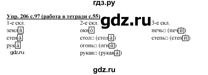 ГДЗ по русскому языку 4 класс Соловейчик упражнение - 206, Решебник 2016