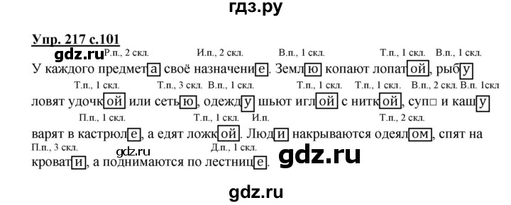 ГДЗ по русскому языку 4 класс Соловейчик упражнение - 217, Решебник 2016