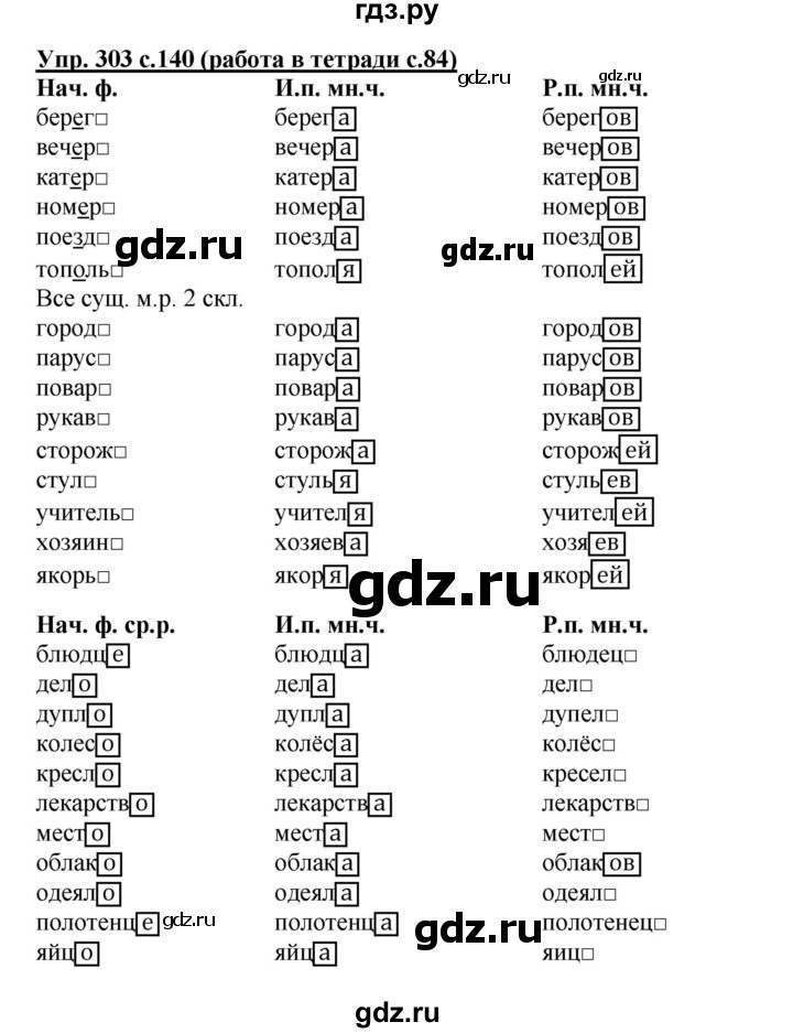ГДЗ по русскому языку 4 класс Соловейчик упражнение - 303, Решебник 2016