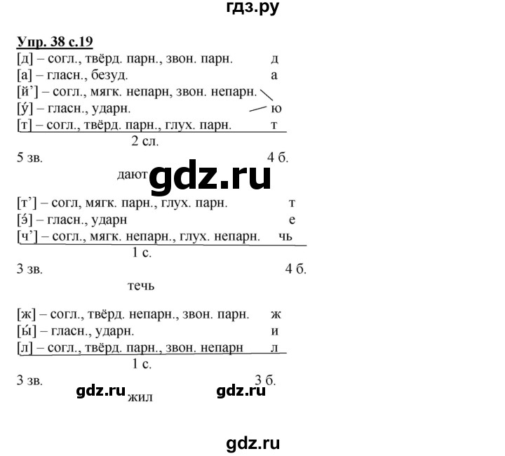 ГДЗ по русскому языку 4 класс Соловейчик упражнение - 38, Решебник 2016
