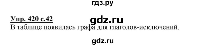 ГДЗ по русскому языку 4 класс Соловейчик упражнение - 420, Решебник 2016