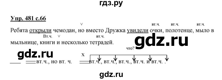 ГДЗ по русскому языку 4 класс Соловейчик упражнение - 481, Решебник 2016