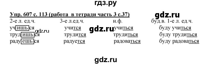 ГДЗ по русскому языку 4 класс Соловейчик упражнение - 607, Решебник 2016