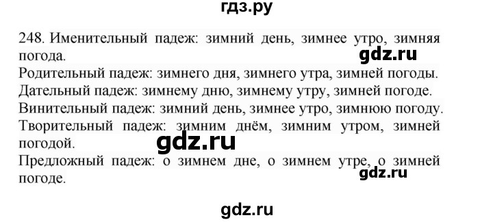 ГДЗ по русскому языку 4 класс Соловейчик упражнение - 248, Решебник 2024