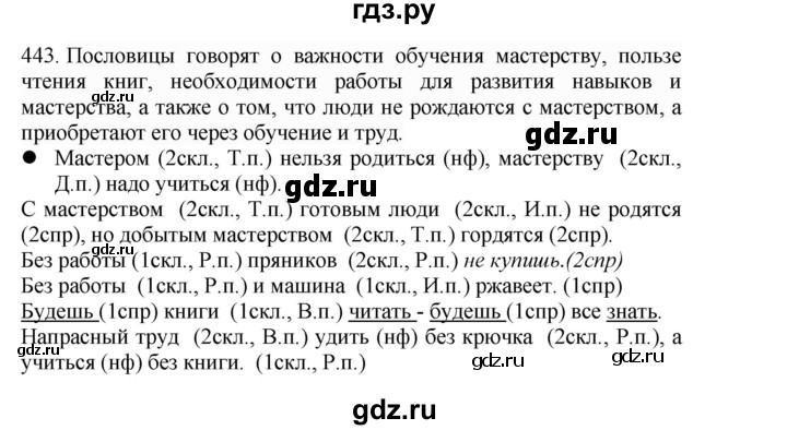 ГДЗ по русскому языку 4 класс Соловейчик упражнение - 443, Решебник 2024