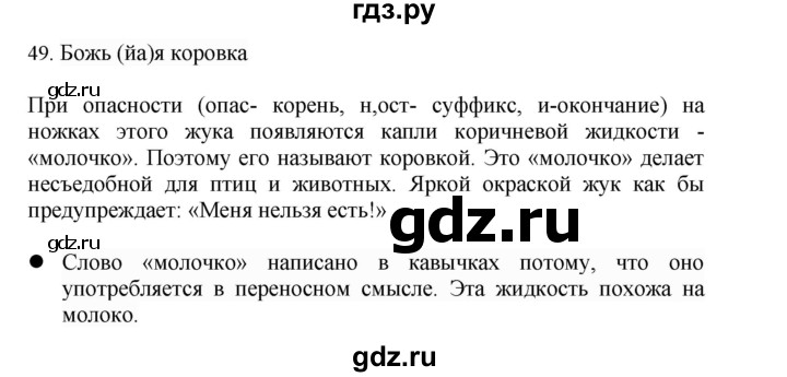 ГДЗ по русскому языку 4 класс Соловейчик упражнение - 49, Решебник 2024