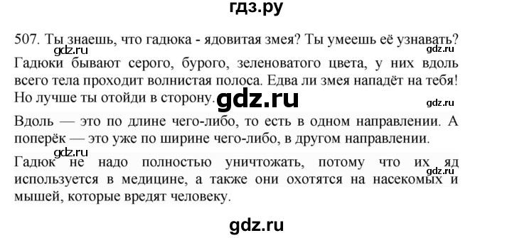 ГДЗ по русскому языку 4 класс Соловейчик упражнение - 507, Решебник 2024