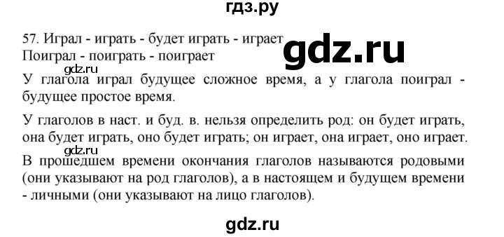 ГДЗ по русскому языку 4 класс Соловейчик упражнение - 57, Решебник 2024