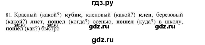 ГДЗ по русскому языку 4 класс Соловейчик упражнение - 81, Решебник 2024