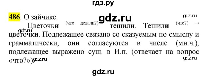 ГДЗ по русскому языку 5 класс Рыбченкова часть 2 / упражнение - 486, Решебник 2016