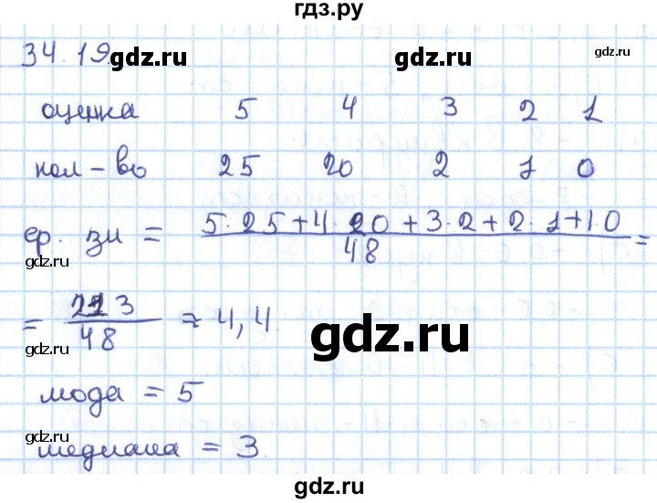 ГДЗ по алгебре 7 класс Мерзляк  Углубленный уровень § 34 - 34.19, Решебник №2 к учебнику 2016