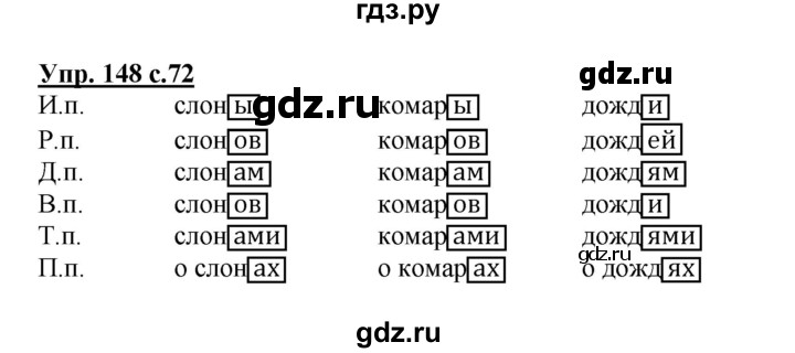 ГДЗ по русскому языку 3 класс  Полякова   часть 2 (номер) - 148, Решебник №1