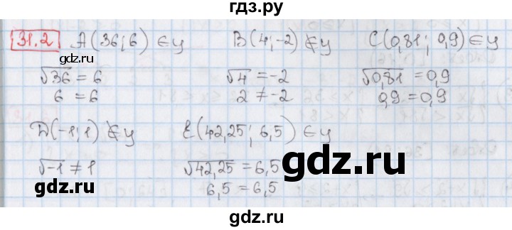 ГДЗ по алгебре 8 класс Мерзляк  Углубленный уровень § 31 - 31.2, Решебник №1