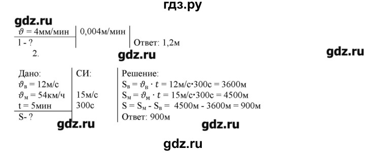 ГДЗ по физике 7 класс Марон дидактические материалы  самостоятельная работа / ср-2. вариант - 7, Решебник