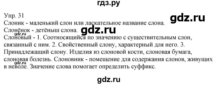 ГДЗ по русскому языку 6 класс Рыбченкова часть 1 - 31, Решебник к учебнику 2021