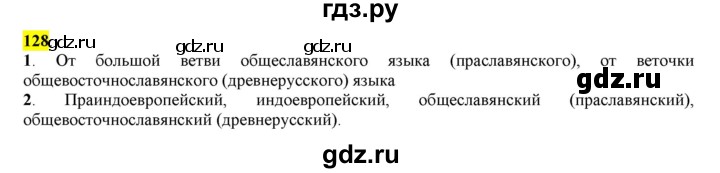 ГДЗ по русскому языку 6 класс Рыбченкова часть 1 - 128, Решебник к учебнику 2016