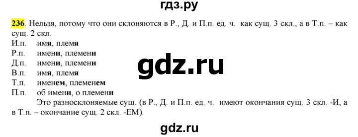 ГДЗ по русскому языку 6 класс Рыбченкова часть 1 - 236, Решебник к учебнику 2016