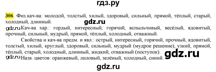 ГДЗ по русскому языку 6 класс Рыбченкова часть 2 - 306, Решебник к учебнику 2016