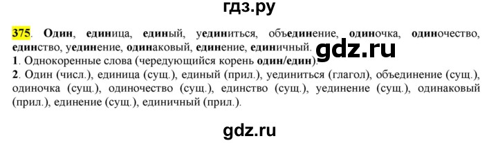 ГДЗ по русскому языку 6 класс Рыбченкова часть 2 - 375, Решебник к учебнику 2016