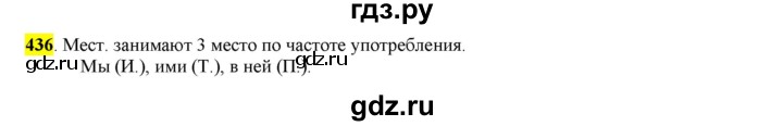 ГДЗ по русскому языку 6 класс Рыбченкова часть 2 - 436, Решебник к учебнику 2016