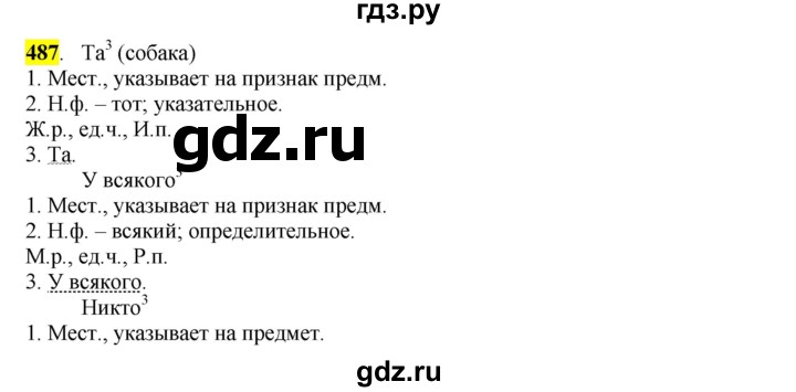 ГДЗ по русскому языку 6 класс Рыбченкова часть 2 - 487, Решебник к учебнику 2016