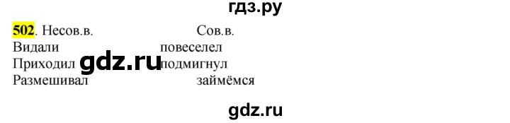 ГДЗ по русскому языку 6 класс Рыбченкова часть 2 - 502, Решебник к учебнику 2016