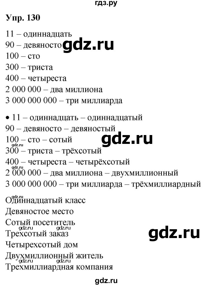ГДЗ по русскому языку 6 класс Рыбченкова часть 2 / упражнение - 130, Решебник 2024