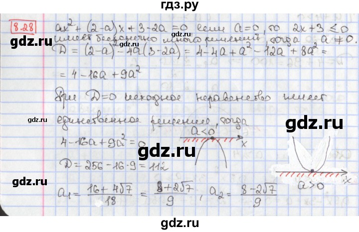 ГДЗ по алгебре 9 класс Мерзляк  Углубленный уровень § 8 - 8.28, Решебник к учебнику 2017