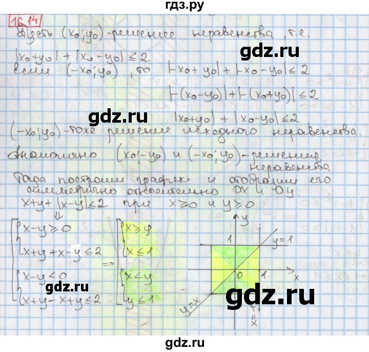 ГДЗ по алгебре 9 класс Мерзляк  Углубленный уровень § 16 - 16.14, Решебник к учебнику 2020
