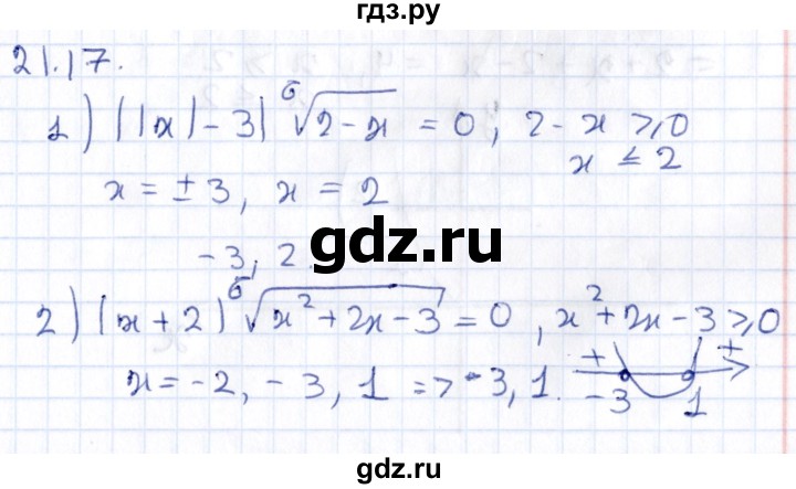 ГДЗ по алгебре 9 класс Мерзляк  Углубленный уровень § 21 - 21.17, Решебник к учебнику 2020