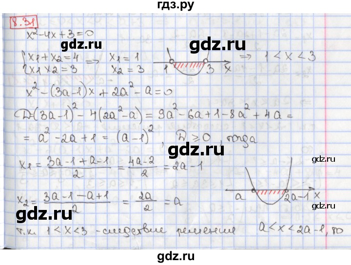 ГДЗ по алгебре 9 класс Мерзляк  Углубленный уровень § 8 - 8.31, Решебник к учебнику 2020