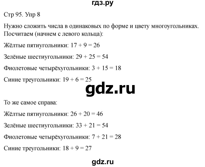 ГДЗ по математике 2 класс Башмаков часть 1. страница - 95, Решебник 2023
