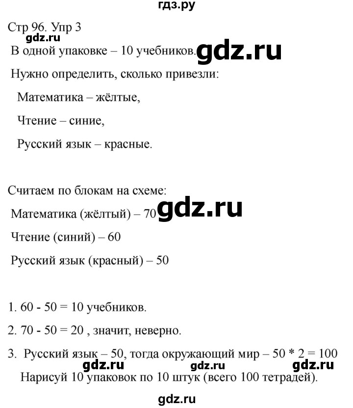 ГДЗ по математике 2 класс Башмаков часть 2. страница - 96, Решебник 2023