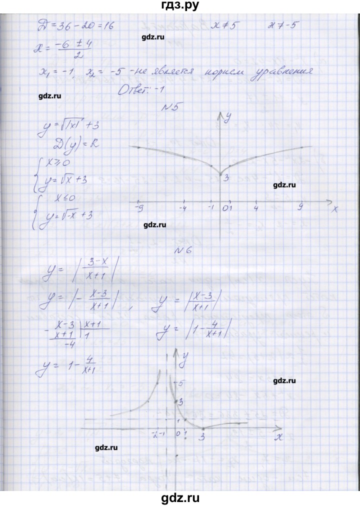 ГДЗ по алгебре 7‐9 класс Мордкович контрольные работы Углубленный уровень 8 класс / КР-5. вариант - 1, Решебник №1