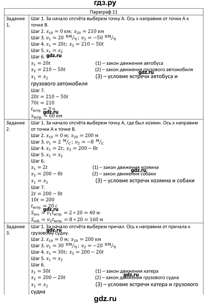 ГДЗ по физике 7 класс Грачев рабочая тетрадь  параграф - 11, Решебник №1