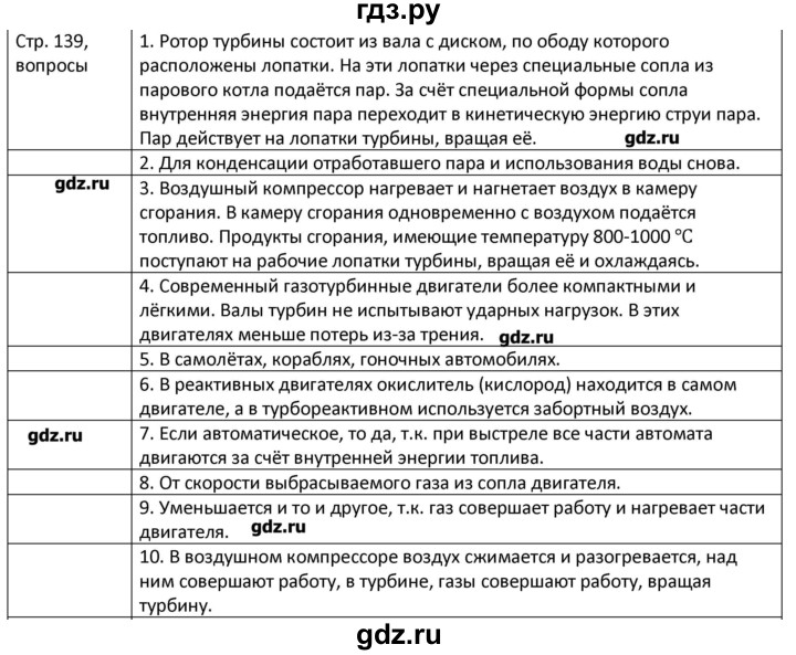 ГДЗ по физике 8 класс Грачев страница - 139, Решебник