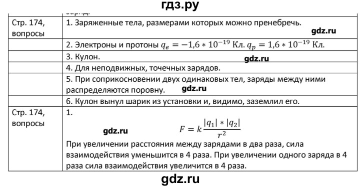 ГДЗ по физике 8 класс Грачев страница - 174, Решебник