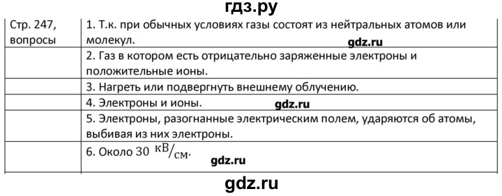 ГДЗ по физике 8 класс Грачев страница - 247, Решебник