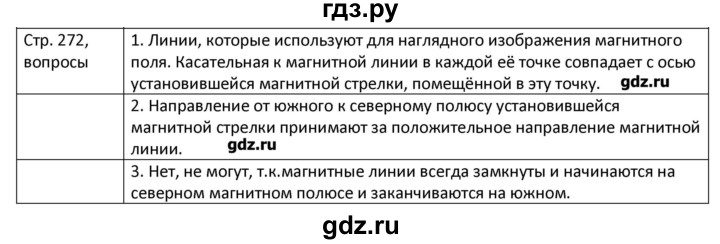 ГДЗ по физике 8 класс Грачев страница - 272, Решебник