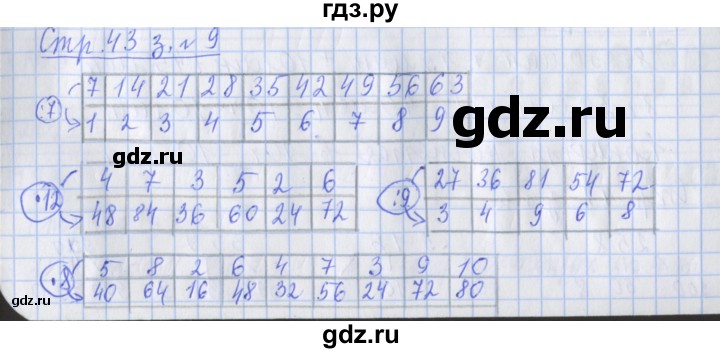 ГДЗ по математике 3 класс Дорофеев рабочая тетрадь  часть 2. страницы - 43, Решебник №1 к тетради 2020